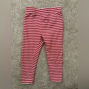 Red and White Striped Leggings